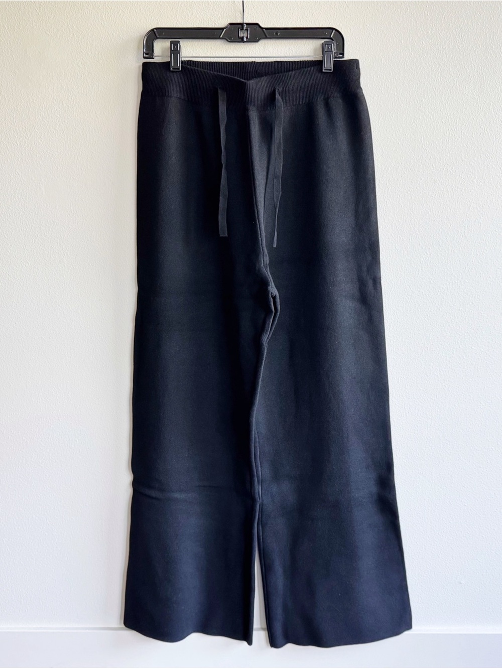 Andrea Iyamah Black Wide-Leg Knit Pants